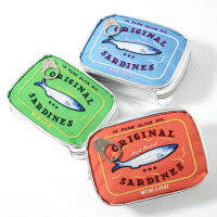 แปลกย้อนยุคกระป๋อง sardines กระเป๋าเครื่องสำอางสัตว์กระเป๋าแต่งหน้าน่ารักแบบพกพาอาบน้ำกระเป๋าเดินทางกระสอบผู้หญิงกระเป๋าใหม่.