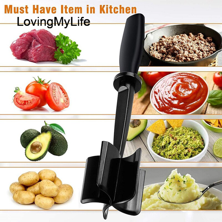 Meat Chopper Heat Resistant Meat Masher with Non-slip Handle