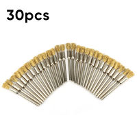 30pcs 5mm ทองเหลืองลวดล้อดินสอขัดแปรงสำหรับเครื่องมือเจาะ Brosses เจาะแปรง Pinceles Cepillo taladro-glsunjugdd