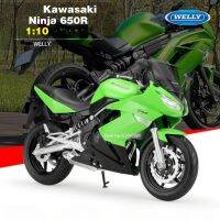 A110 Scale Kawasaki Ninja 650R ของเล่นรถจักรยานยนต์รุ่นโช้คอัพจำลอง Scale รุ่นรถจักรยานยนต์ของเล่นสำหรับชาย PresentM