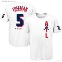 ชุดเบสบอล MLB สำหรับผู้ชาย เสื้อผ้าผู้ชาย เสื้อบอล 2023 New High Quality Hot MLB All Star Freeman Acuna Fan Tshirt Short Sleeve Sport Tops Round Neck Training wear Unisex Tee