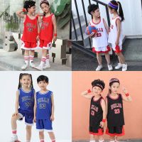 COD hjzfk0 เสื้อบาสเก็ Chicago Bulls Jersey No.23 Basketball Uniform Set Children Kids Sports Clothing Suit