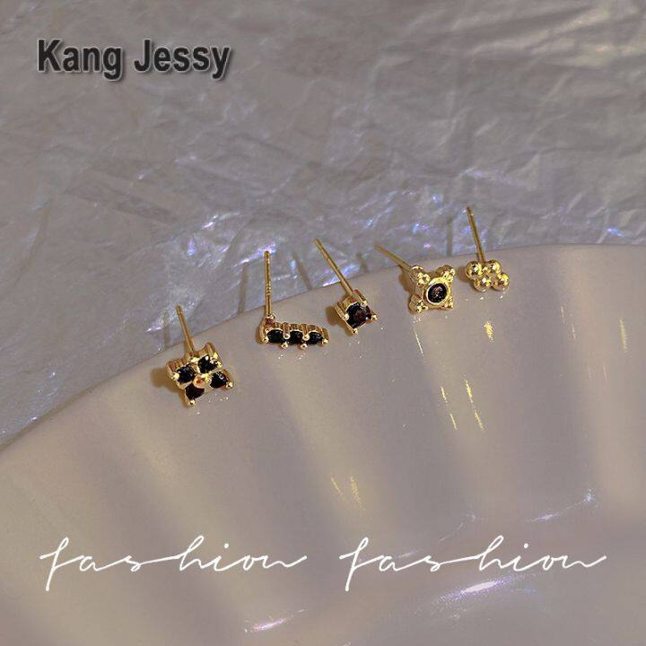 kang-jessy-s925-ต่างหูเพทายขนาดเล็กและสวยงามสไตล์เกาหลีแบบเข็มเงินชุดเรียบง่ายต่างหูแบบเดียวกับที่นิยมในโลกออนไลน์แบบเดียวกับผู้หญิง