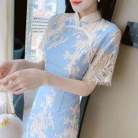 [มีซับใน] Ladies cheongsam ชุดกี่เพ้าหญิง กี่เพ้า เดรสวินเทจ ใส่ได้ทุกวัน ชุดจีนผู้หญิง สไตล์จีนของ ปรับปรุง cheongsam หอมหวานสดชื่น