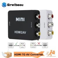 HDMI-compatible TO AV RCA CVSB L/R Video 1080P Scaler Adapter Converter Box HD Video Composite Adapter Support NTSC PAL Output