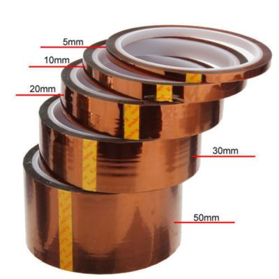5/10/20/30/50mm100ft Kapton Tape Heat Resistant High Temperature Polyimide Kapton Tape 33m Gold Adhesive Tape For Industry Tapes Adhesives  Tape