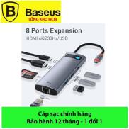 Bộ chuyển Baseus 8in1 Hub Baseus Metal Gleam Series Multi Docking Station