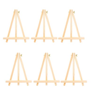 9.4 Inch Tall Natural Pine Tripod Easel Photo Painting Display Portable Tripod Stand and Adjustable Desk Stand (12 Pack)