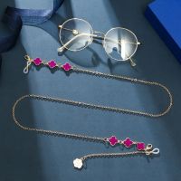 Chain Magnet Delicate Clover Pearl Beaded Chain Eyeglasses Chain Pendant Necklace Female Accessories HangingCh