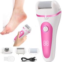 UangCH 3 IN 1 Electric Epilator Electric Foot File Dead Skin Calluses Removal Pedicure Tool Multifunction Rechargeable Body Hair Remove Tweezers Razors