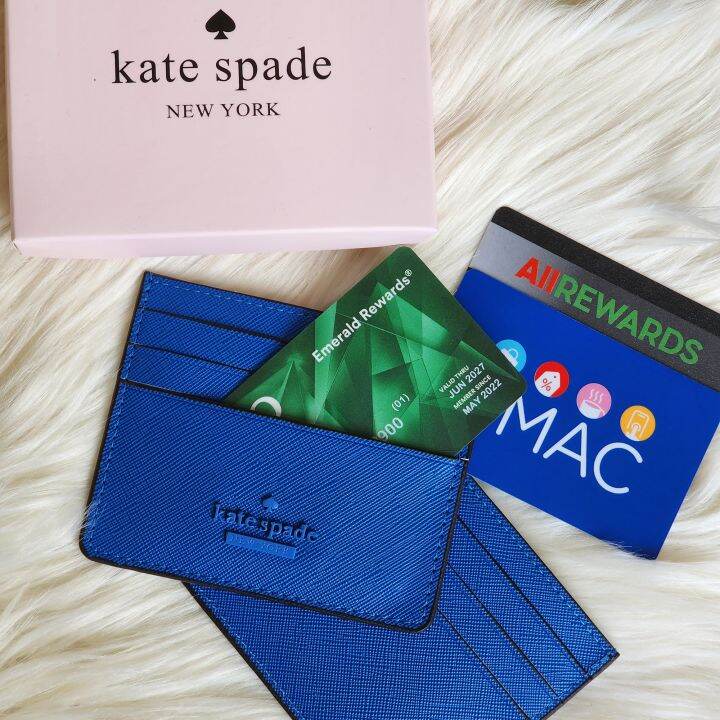 Kate spade Blue Staci Small Slim Card Holder Lazada PH