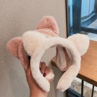 【Ready Stock】 ♠✢ C18 Hair band female face wash cat ears headband cute girl heart wide-brimmed plush headband hairpin