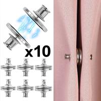 10Pairs Curtain Magnet Buckles Magnetic Curtain Button Clip Detachable Nail Free Magnet Buttons Curtain Decorative Accessories