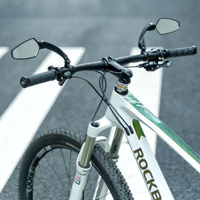 ROCKBROS จักรยานกระจก H Andlebar กระจกมองหลังปรับช่วงกว้างกลับสายตาสะท้อนขี่จักรยานกระจกอุปกรณ์จักรยาน