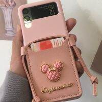 ~ *เคสโทรศัพท์มือถือหนัง ฝาพับ กันกระแทก พร้อมช่องใส่บัตร และสายคล้องมือ สีชมพูน่ารัก สไตล์เกาหลี ญี่ปุ่น สําหรับ OPPO findN2flip