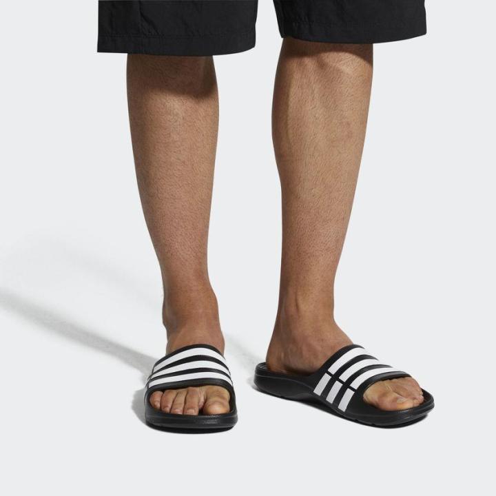 รองเท้าแตะ-adidas-duramo-slide-สีดำแถบขาว
