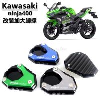 สำหรับคาวาซากิ NINJA400นินจา400 Z400 2018 2019 2020 2021รถจักรยานยนต์ CNC ขาเท้าด้านข้างยืนขยายสนับสนุนแผ่น Pad