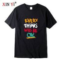 Xin Yi Mens Tshirt Cotton Cool T Letters Funny Tshirt Loose Men Tshirt Tees T