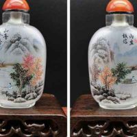 High-end Original Painted inside the bottle Hengshui specialty painted snuff bottle purely hand-painted foreign affairs and business Chinese characteristic handicrafts