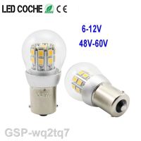 2023☬☄S25 Led Coche รถยก6V BA15S 1156 P21W 12V 48V หลอดไฟเลี้ยวสีขาวอบอุ่นไฟนำทาง