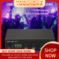 ToolHome-UM4X4 USB อินเตอร์เฟซ MIDI 4 IN /4 Out 64 MIDI ช่อง4i/4o + ผสาน2i4o 4X4กล่อง MIDI