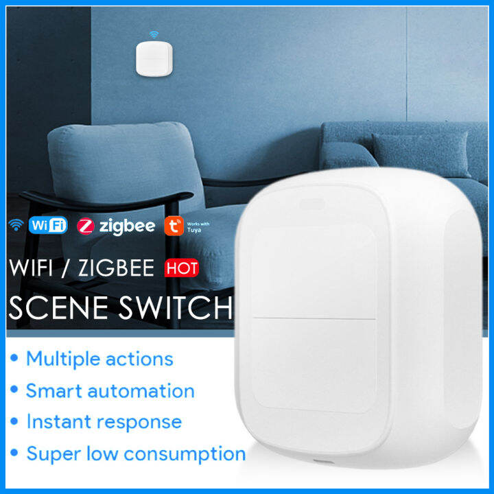 Keepwarm Tuya Zigbee Smart Light Button ,Push Button Light Switch,2