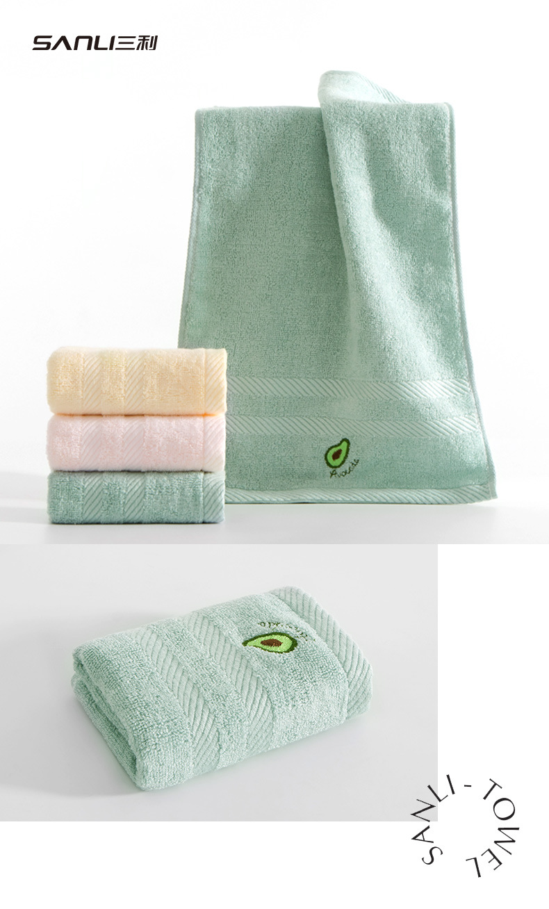 Sanli Brand Bamboo Print Bathroom Towel Soft Thick Natural Bath Towel for Adults 