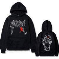 Revenge Skeleton Skull Spider Double Sided Print Hoodie Mens Vintage Streetwear Men Fashion Hip Hop Harajuku Sweatshirt Size XS-4XL