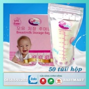 Túi trữ sữa mẹ gb baby Hàn Quốc, hộp 50 túi, giúp trữ đông sữa