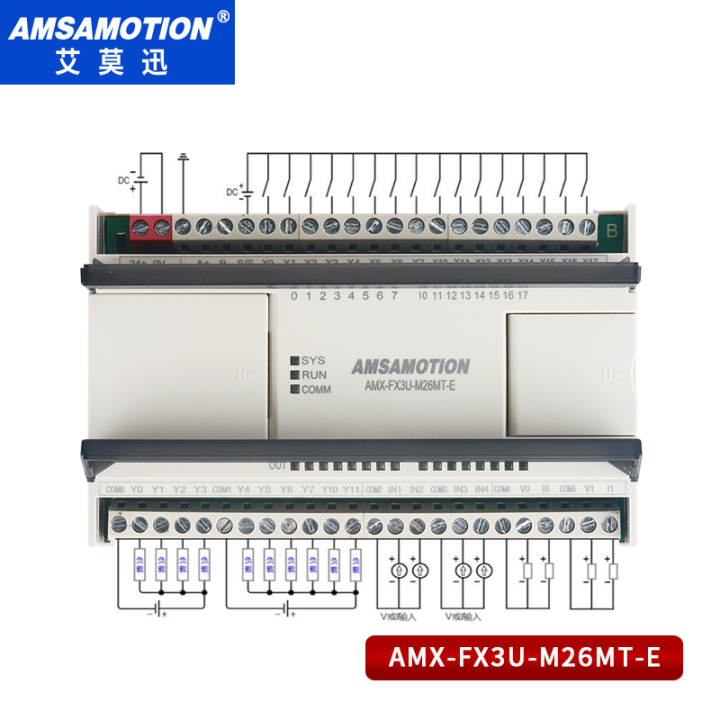 fx3u-m26mr-e-m26mt-e-สำหรับ-mitsubishi-melsec-plc-4ai-2ao-modbus-โมดูล-em3รีเลย์ทรานซิสเตอร์แบบอะนาล็อก