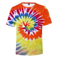 3D Tie Dye Flashbacks T เสื้อชายหญิงที่มีสีสัน Psychedelic พิมพ์ Tshirt เสื้อยืด Harajuku Streetwear T เสื้อ Tee เสื้อผ้า