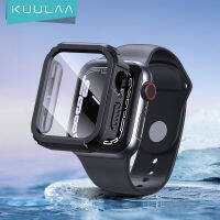 KUULAA คลุมทั้งหมดสำหรับ Apple Watch Series 4/5/6/7 Waterproof Scratch Resistan i/กรณีนาฬิกา 40mm 41mm 44mm 45mm ปกป้องหน้าจอสำหรับ i/นาฬิกาแก้วที่ทนทาน + เคส