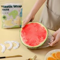 100Pcs Plastic Disposable Food Cover Wrap Elastic Food Lids For Fruit Bowls Cups Caps Storage Kitchen Fresh Keeping Saver Bags