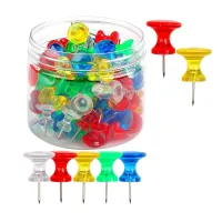 Giant Push Pins 100-Pack Thumbtacks Used for Cork Board Bulletin Board with Plastic Case