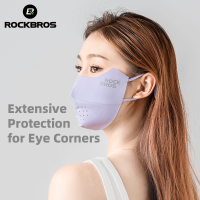 หน้ากากผ้าไหมไร้รอยต่อรุ่นเย็นสบาย ROCKBROS Masker Bersepeda ครีมกันแดดป้องกัน UV มาส์กหน้าล้างออกปรับระบายอากาศได้