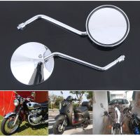 M8 M10 Motorcycle Rearview Mirrors Chrome Round Mirror For Kawasaki Yamaha Suzuki Ducati Aprilia Vespa