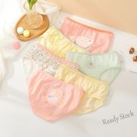 【Ready Stock】 ◙♞✺ C22 6-pack childrens cotton underwear girls flat bottom underwear