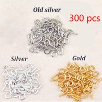 300 Pcs Small Sheep Eyes Screw Pins Hooks Eyelets  for Beaded Pendant Findings Jewelry Accessories