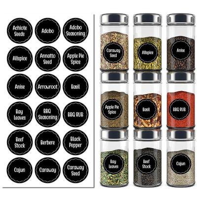 8 Sheets/set Spice Jar Labels Kitchen Label Sticker Storage For Food Box O6P6