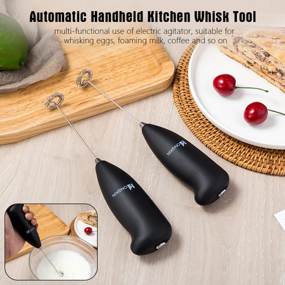 Mini Coffee Milk Egg Beater Electric Foam Hand Blender Mixer Sleek