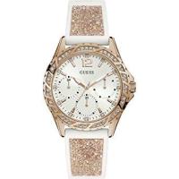 นาฬิกาข้อมือผู้หญิง ARMANI Swirl White Dial Silicone Strap Ladies Watch W1096L2