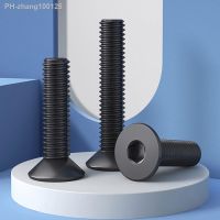 2/5/10/20pcs Black Grade 12.9 High Tensile Steel Countersunk Bolts Allen Socket Screws Metric M3 M4 M5 M6 M8 M10