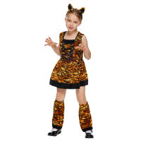 top●Cute Children’s Tiger Costumes Halloween Dress for Girls