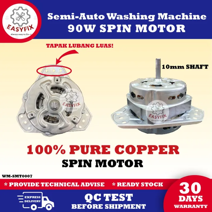 90W Spin Motor Semi-Auto Washing Machine (Motor Kering Mesin Basuh ...