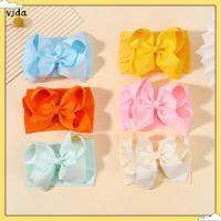 VJDA ไนลอนทำจากไนลอน ชุดคลุมศีรษะทารก สีทึบทึบ อีลาสติก ที่คาดผม ที่มีคุณภาพสูง ริบบิ้นสำหรับเด็ก อุปกรณ์เสริมผม ทารกแรกเกิด