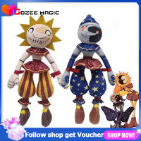 GozeeMagic 28ซม. ใหม่ Fnaf Sundrop ของเล่นตุ๊กตารักษาความปลอดภัยระบายอากาศ Sunrise Moondrop BOSS ตุ๊กตาของเล่นเกมตุ๊กตาของขวัญเด็ก ของเล่นตัวตลกของตกแต่งบ้าน ของขวัญวันเกิด สำหรับเด็กclown sun toy childs birthday Gift