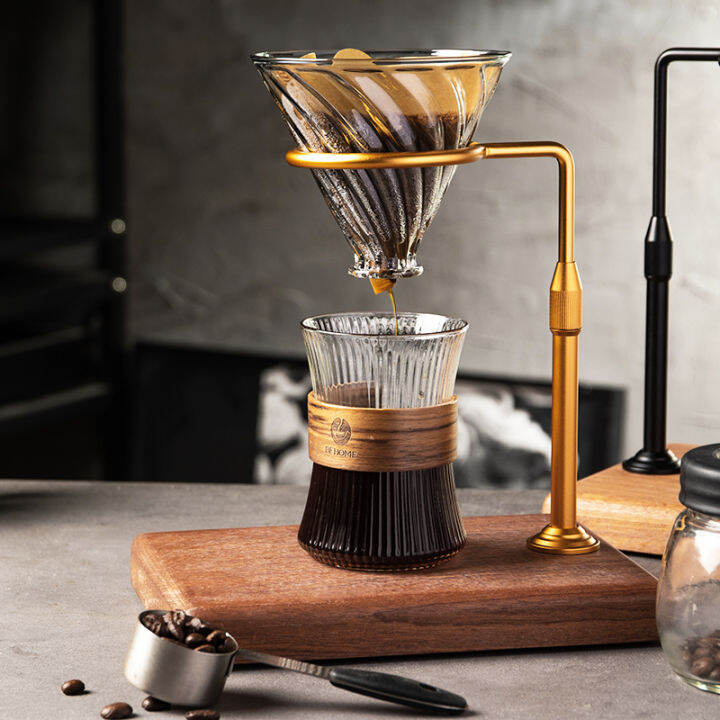 💥Dream Best🔥 Hand Pour Coffee Pot Stand Coffee Pot Set Cloud Pot Glass