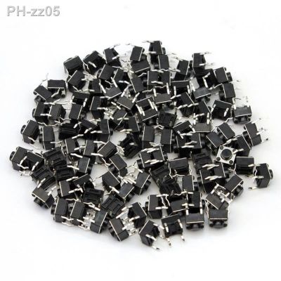 100pcs/lot Mini Micro Momentary Tactile Push Button Switch 6x6x5mm 4 Pin ON/OFF Keys Button DIP 6x6x5mm