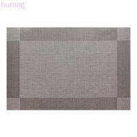 Heat-resistant Placemat PVC Washable Non-Slip Table Mat for Kitchen Dinning Table, F022-1 burang