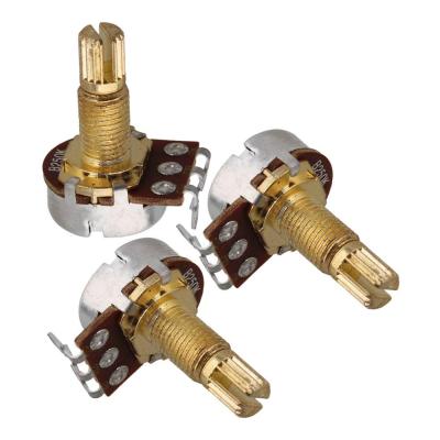 Gold Mini Size Guitar Pots A250K A500K B250K B500K Volume Potentiometers for Guitar Parts Set of 5 Guitar Bass Accessories